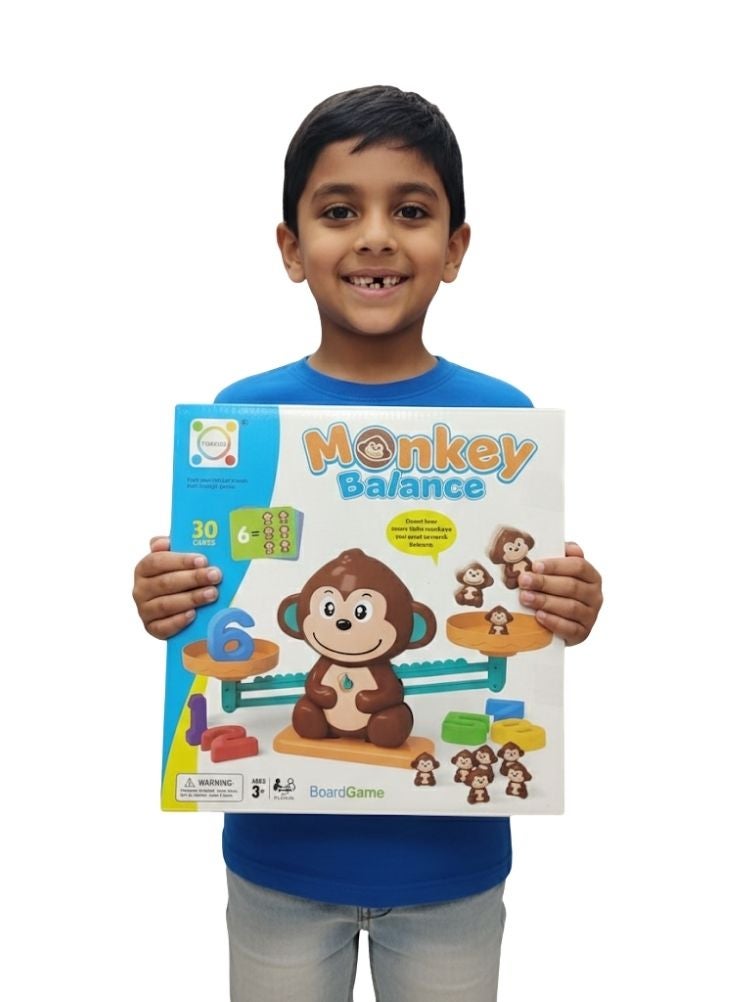 بريميم لعبة توازن القرد الرياضية مع الأرقام والأوزان - لعبة تعليمية مونتيسوري للأطفال لتحسين العد والمنطق والتنسيق بين اليد والعين - Image 3